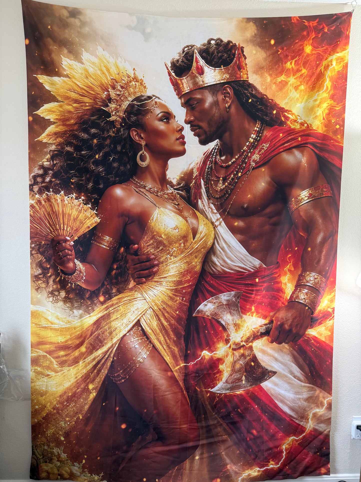 Tapiz de Oshun y Shango