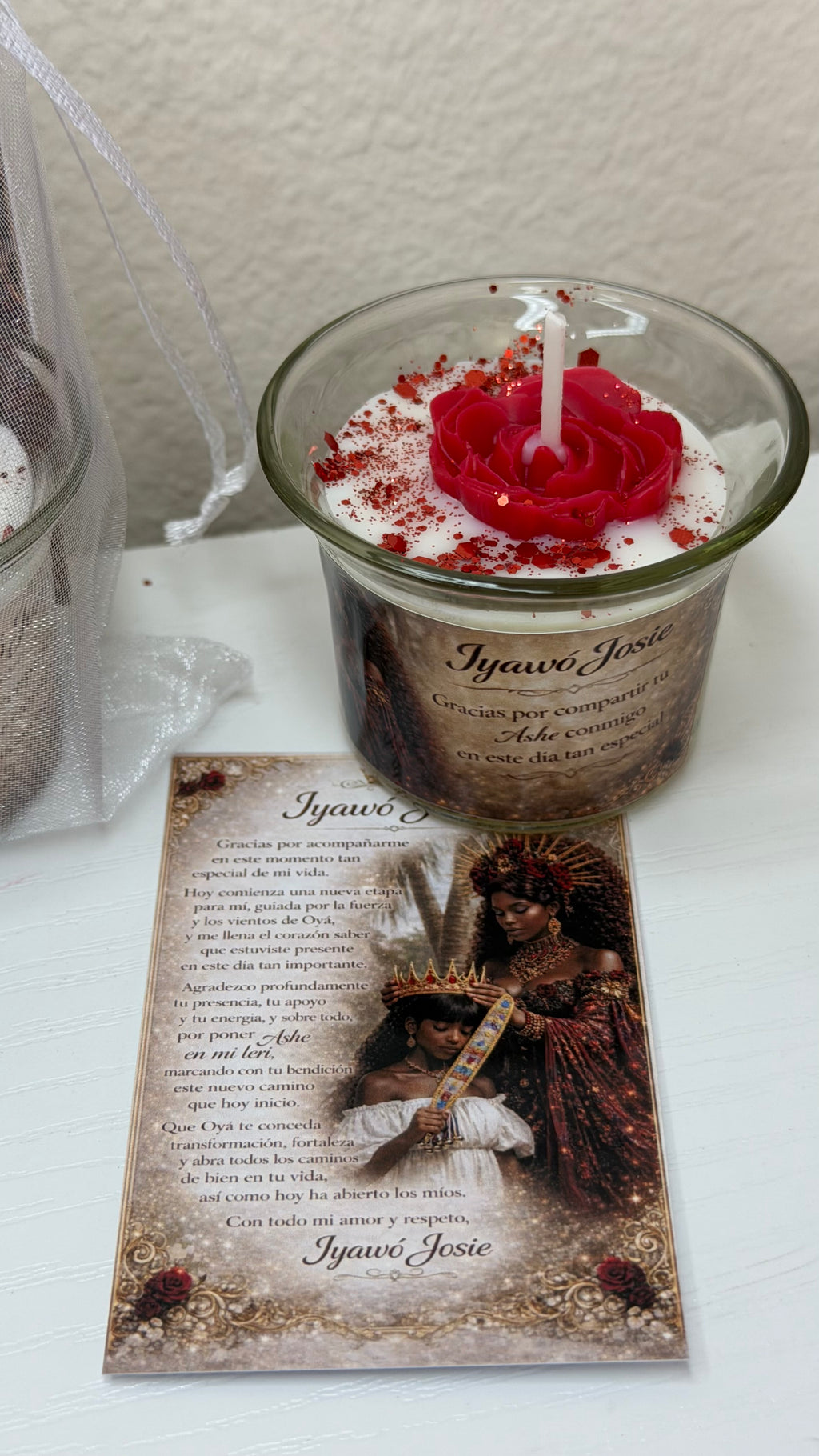 Velas de recordatorio Oyá