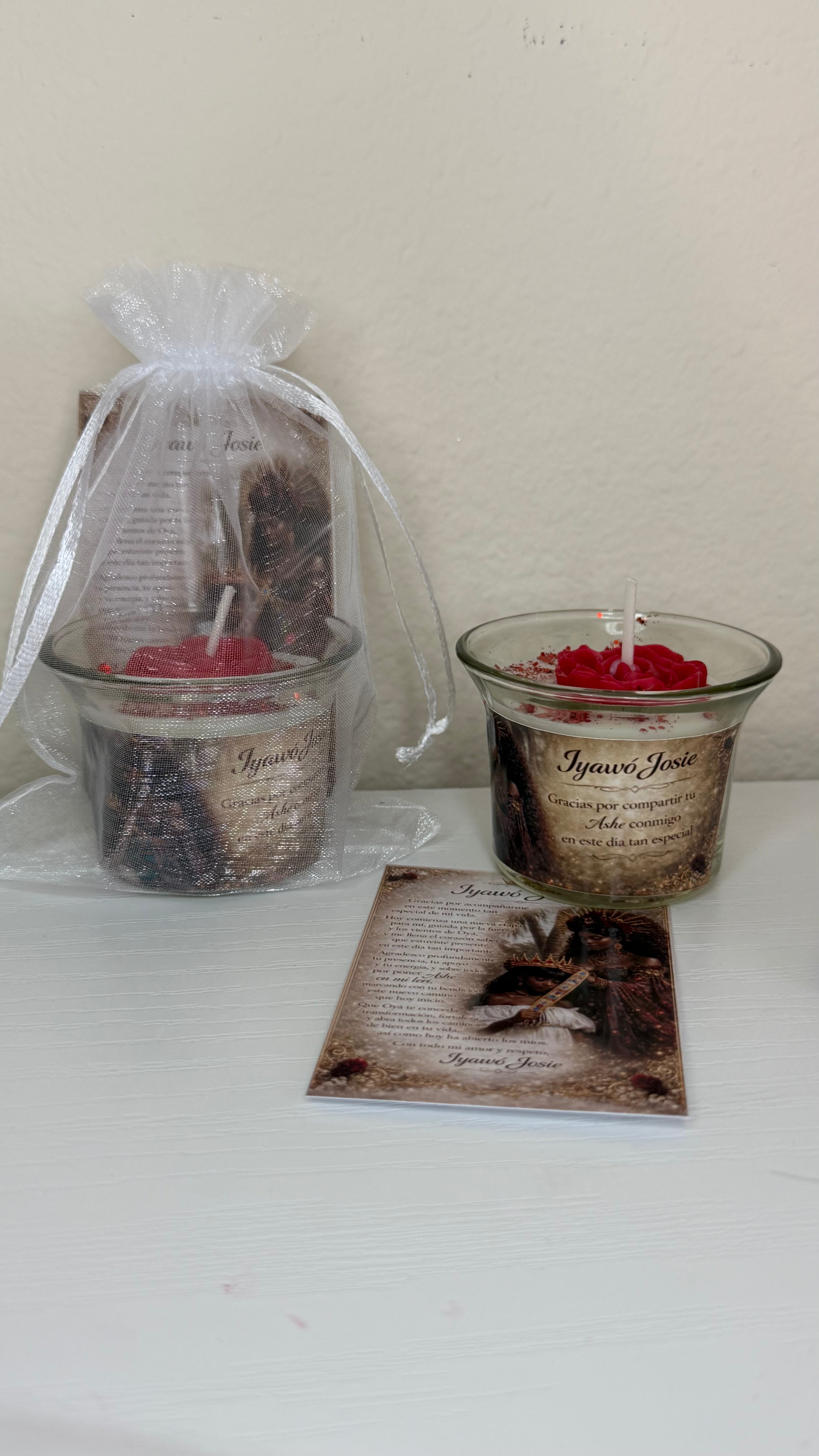 Velas de recordatorio Oyá