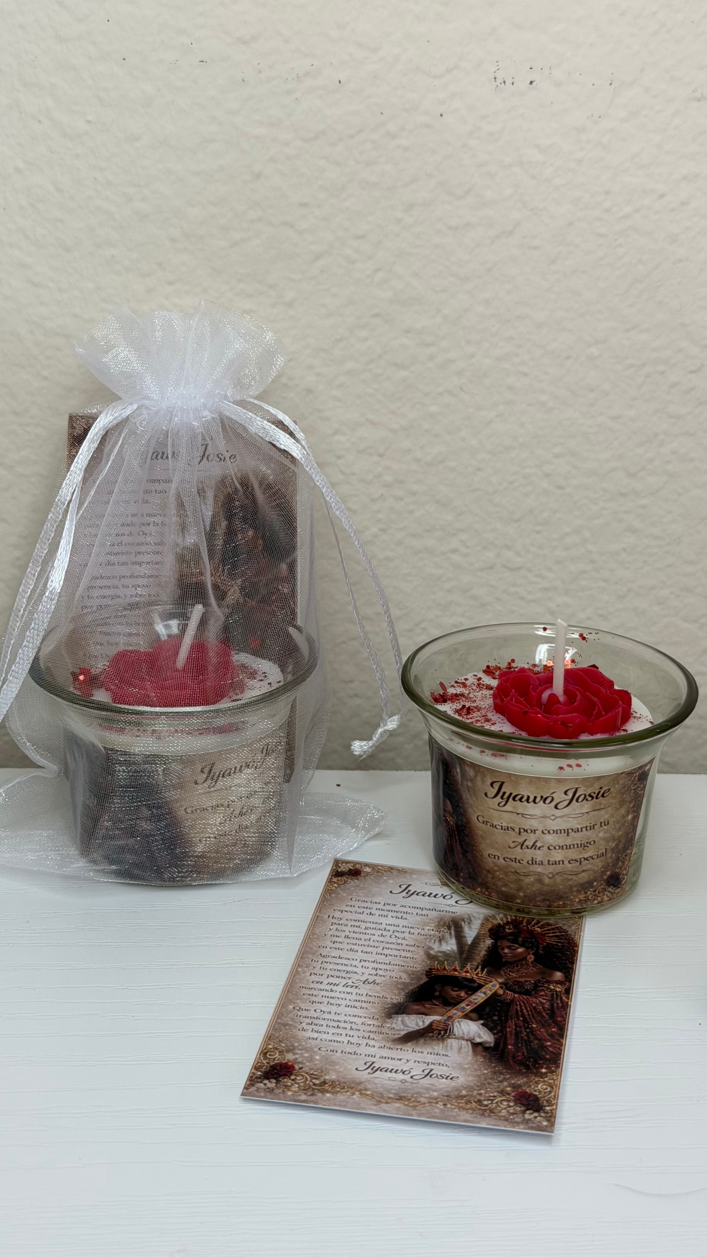 Velas de recordatorio Oyá