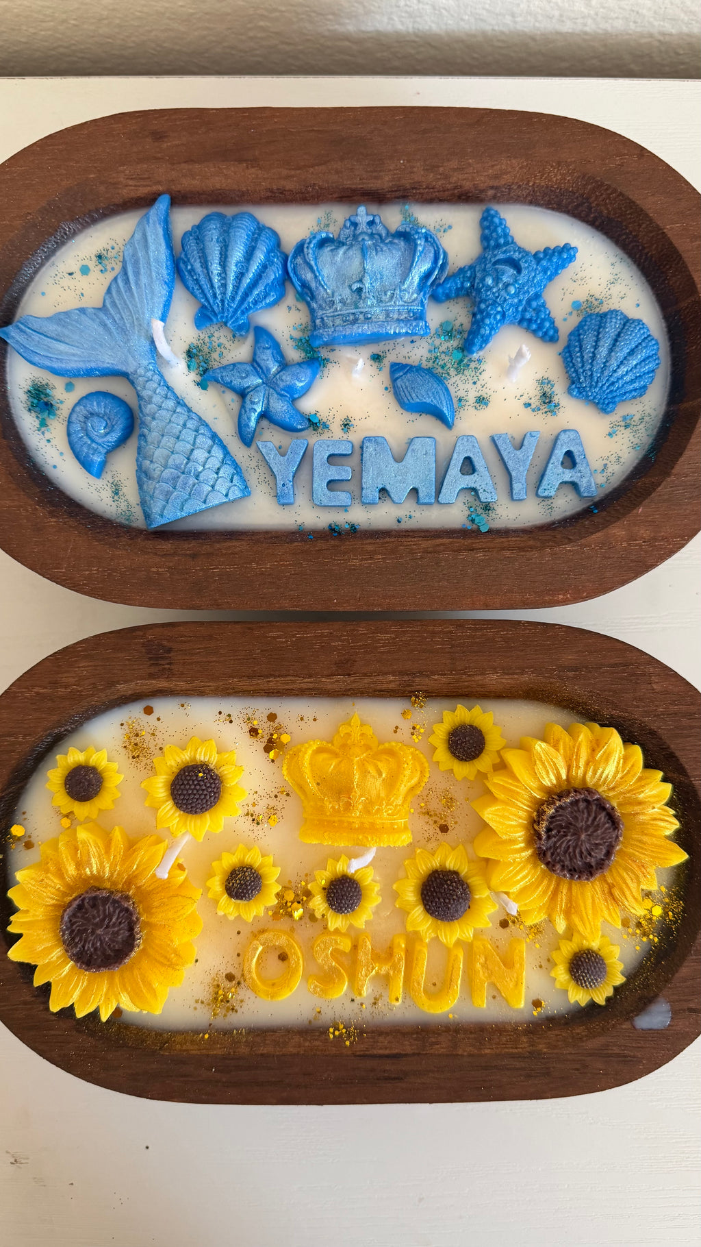 Velas de cuenco madera