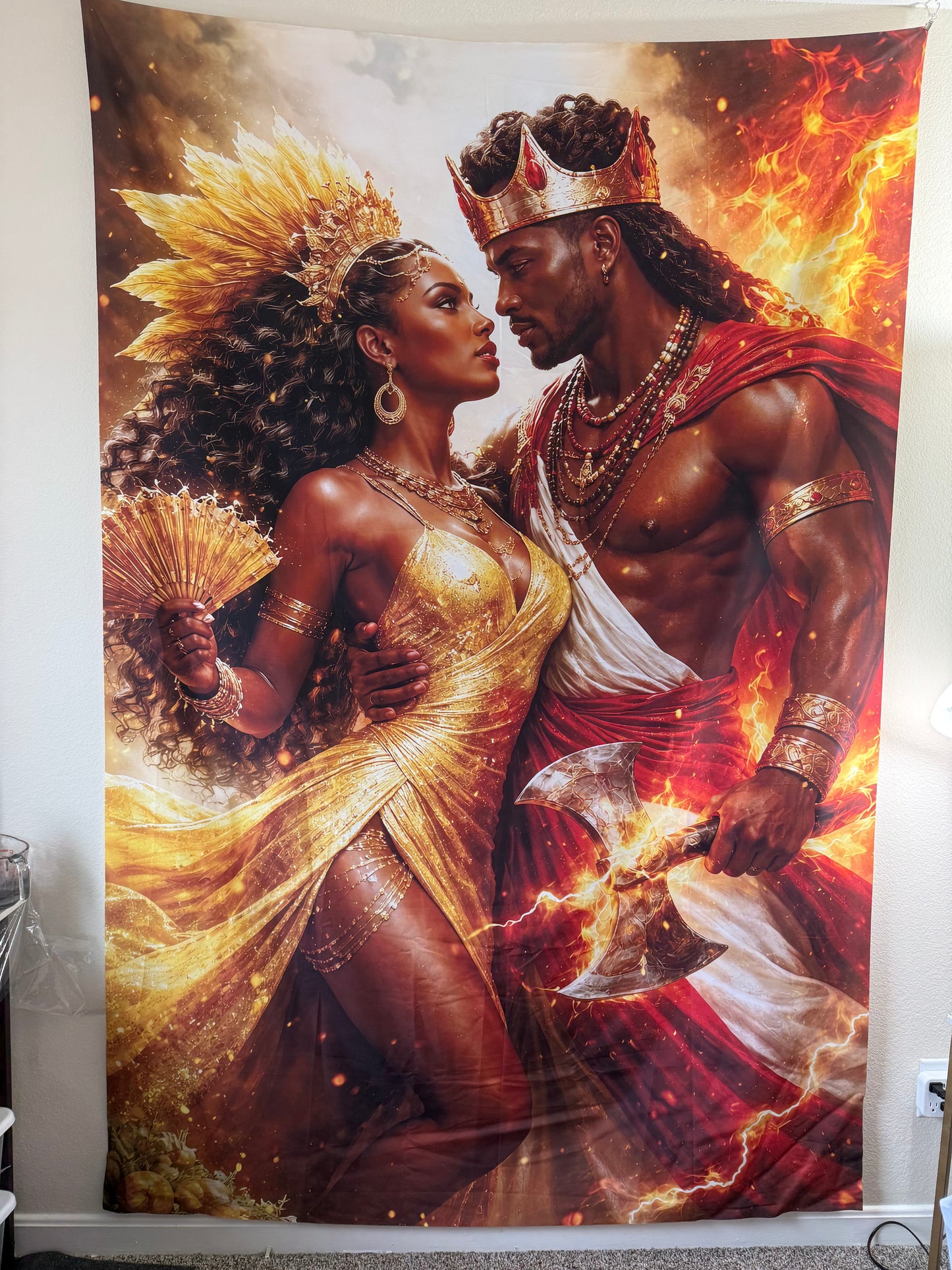 Tapiz de Oshun y Shango