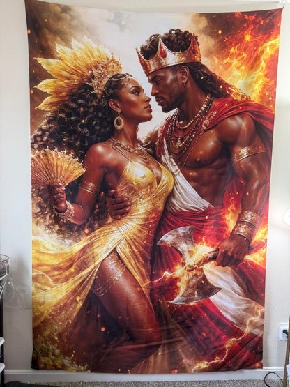 Tapiz de Oshun y Shango