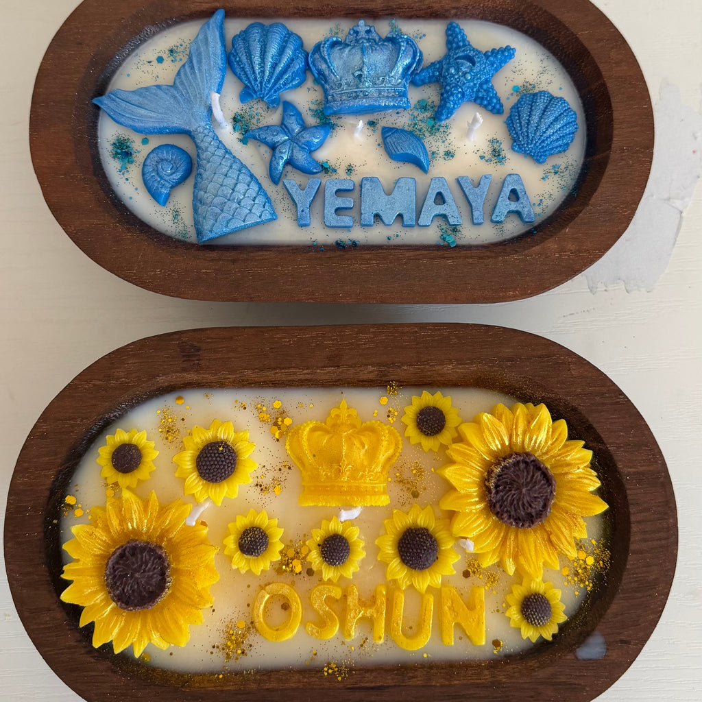 Velas de cuenco madera