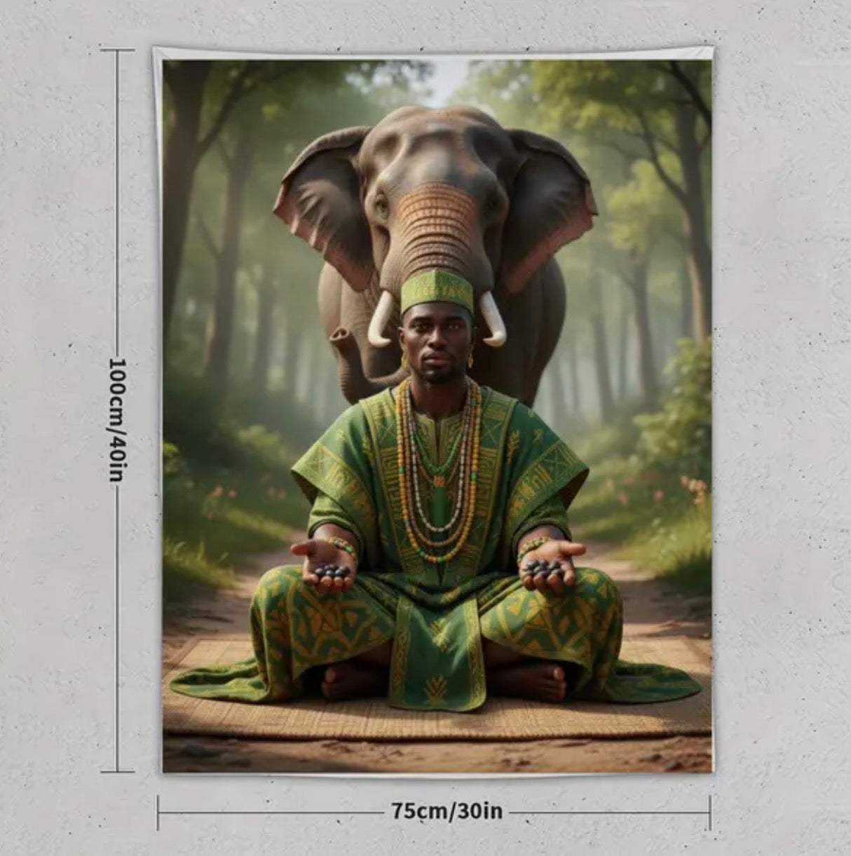 Combo Tapiz y 2 velas de Orula