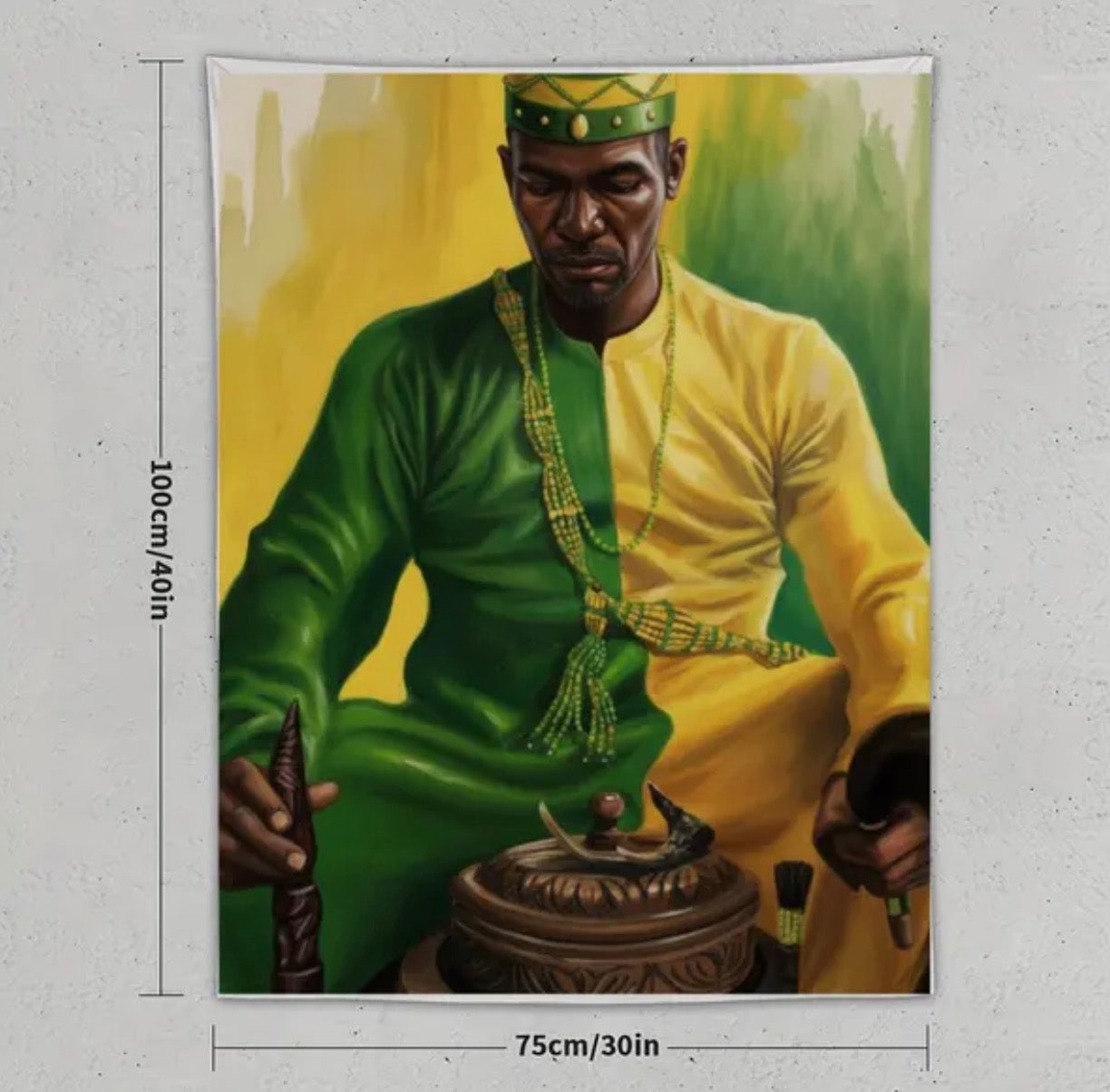 Combo Tapiz y 2 velas de Orula