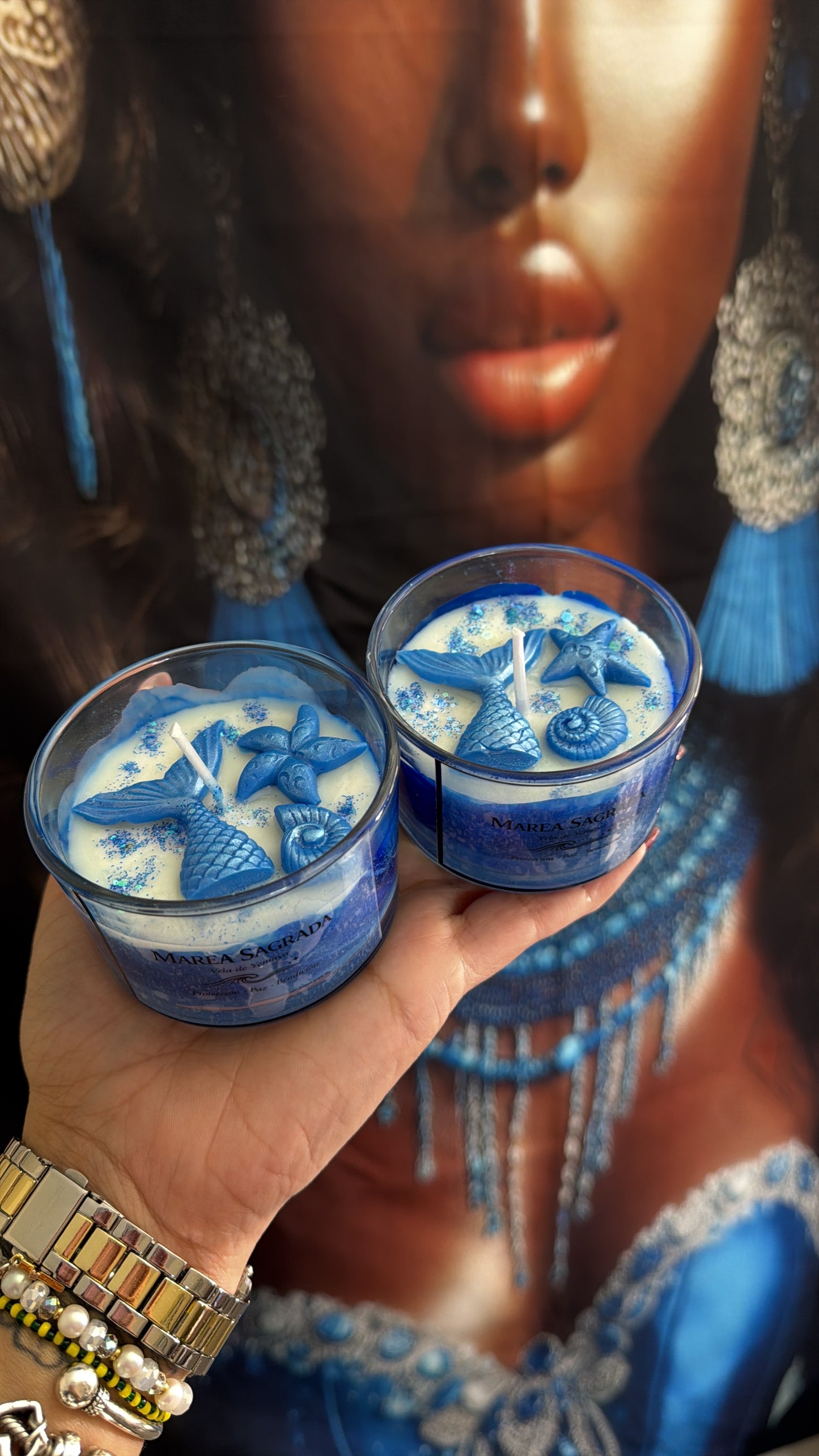 Velas Marea Sagrada para Yemayá