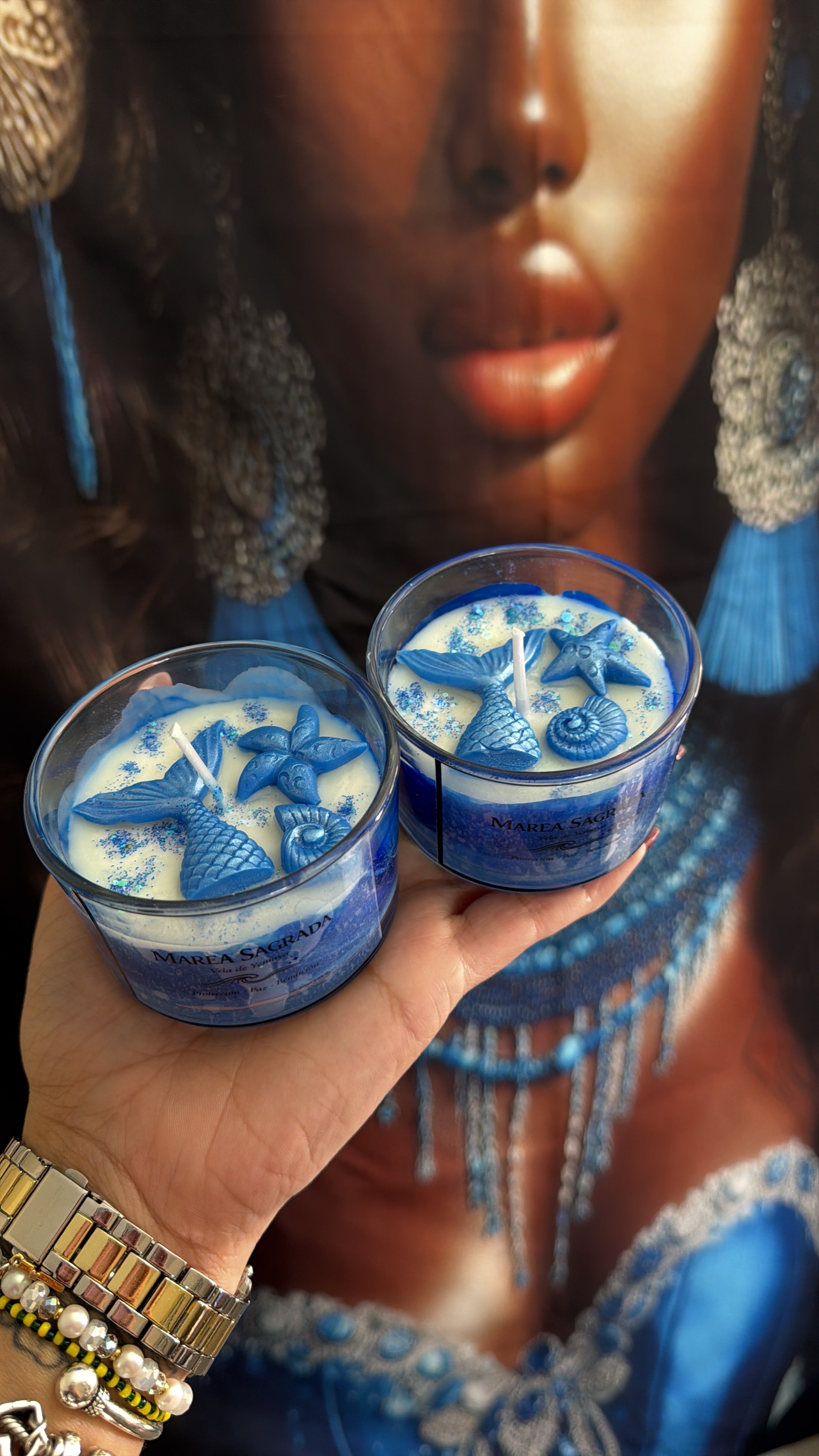 Velas Marea Sagrada para Yemayá