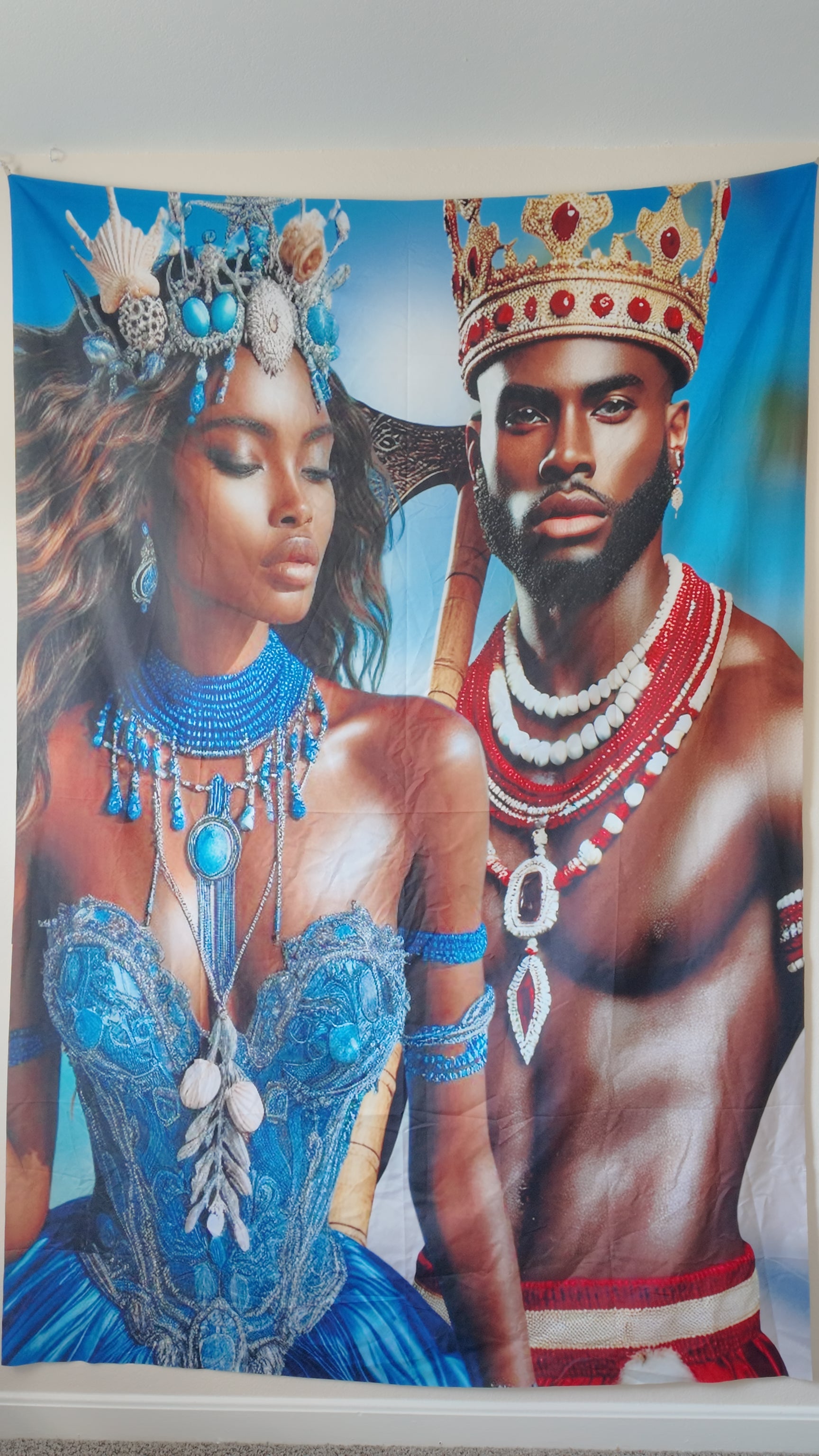 Tapiz de Yemayá y Shango